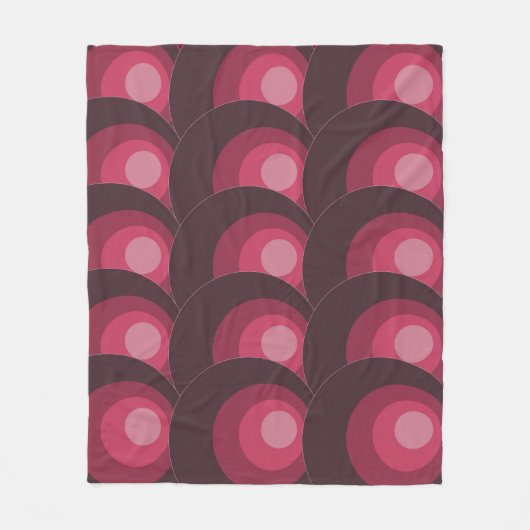 Couverture Polaire Retro Purple Circles (Devant)