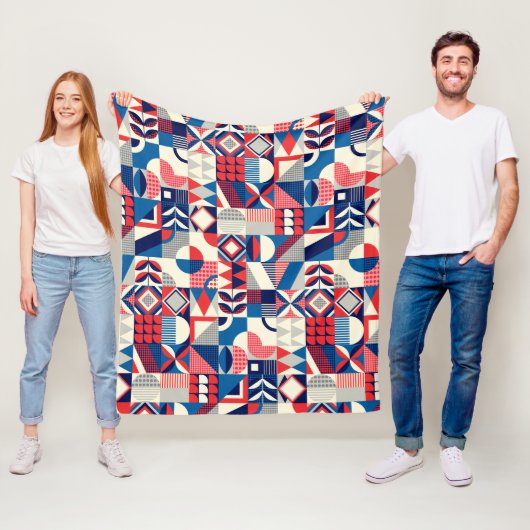 Couverture Polaire Retro Quilting (En situation)