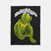 Couverture Polaire Retro Quote Its Not Easy Being Green Funny Frog An (Devant)