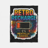 Couverture Polaire “retro Recharge – Mentally Loading…” (Devant)