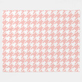 Couverture Polaire Retro rose Houndstooth Fleece Blanket cadeau (Devant (Horizontal))