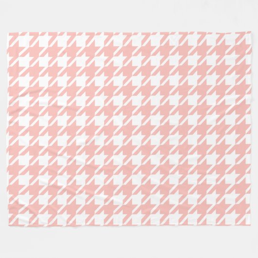 Couverture Polaire Retro rose Houndstooth Fleece Blanket cadeau (Devant (Horizontal))