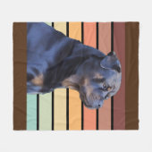 Couverture Polaire Rétro Rottweiler (Devant (Horizontal))
