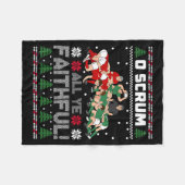Couverture Polaire Retro Rugby O Scrum All Ye Faithful Ugly Merry Chr (Devant (Horizontal))