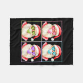 Couverture Polaire Retro Santa Blowing Bubble Gum P Art Sungles Chris (Devant (Horizontal))
