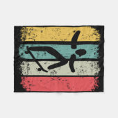 Couverture Polaire Retro Skateboard Skater Skateboarding Skateboarder (Devant (Horizontal))