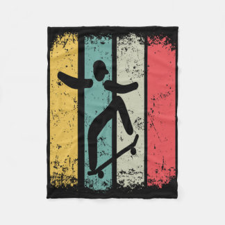 Couverture Polaire Retro Skateboard Skater Skateboarding Skateboarder