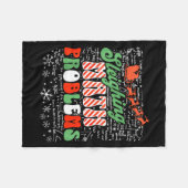Couverture Polaire Retro Sleighing Math Problems Santa Math Teacher C (Devant (Horizontal))