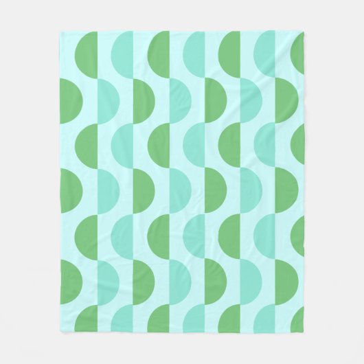Couverture Polaire Retro Slice Turquoise (Devant)