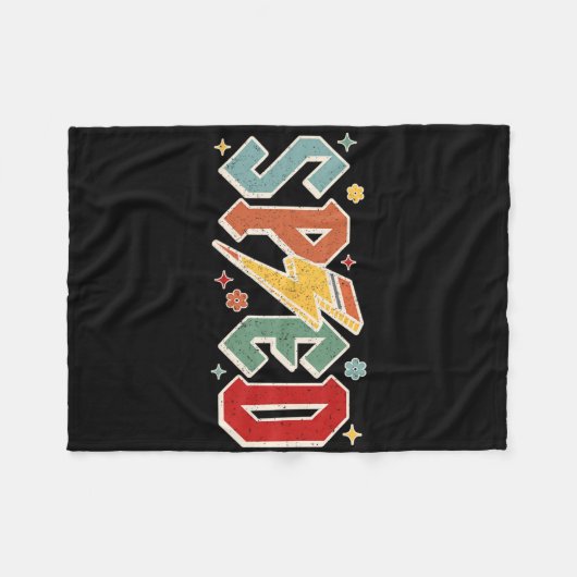 Couverture Polaire Retro Sped Teacher Pencil Lightning Bolt Back To S (Devant (Horizontal))