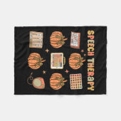 Couverture Polaire Retro Speech Therapy Slp Fall Pumpkin Speech Thera (Devant (Horizontal))