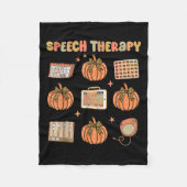 Couverture Polaire Retro Speech Therapy Slp Fall Pumpkin Speech Thera (Devant)
