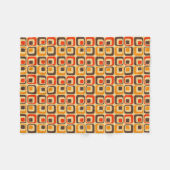 Couverture Polaire Rétro Squares Pattern (Devant (Horizontal))