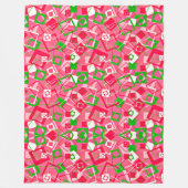 Couverture Polaire Retro Squares Pattern (Devant)