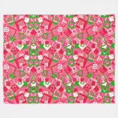 Couverture Polaire Retro Squares Pattern (Devant (Horizontal))