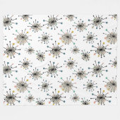 Couverture Polaire Retro Starburst Mid Century Motif moderne (Devant (Horizontal))