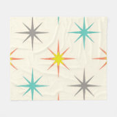 Couverture Polaire Retro Starburst Mid-Century Pattern (Devant (Horizontal))