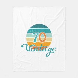 Couverture Polaire Retro Sunset 70 Vintage en détresse