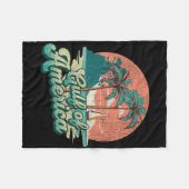 Couverture Polaire Retro Sunset Beach Vibes - Golfe D'Usa (Devant (Horizontal))