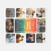Couverture Polaire Retro Sunset Photo Mr and Mrs 10th Anniversary (Devant (Horizontal))