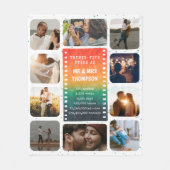 Couverture Polaire Retro Sunset Photo Mr and Mrs 25th Anniversary (Devant)