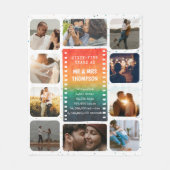 Couverture Polaire Retro Sunset Photo Mr and Mrs 65th Anniversary (Devant)