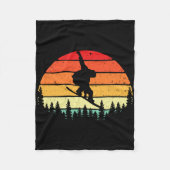 Couverture Polaire Retro Sunset Snowboardeur - Snowboard Wintersport (Devant)