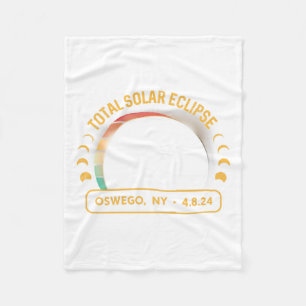 Couverture Polaire Retro Sunset Total Solaire Eclipse Oswego New York