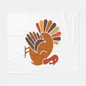 Couverture Polaire Retro Thanksgiving Turquie - Automne Harvest Desig (Devant (Horizontal))