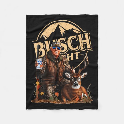 Couverture Polaire Retro Trump Hunting Deer Funny Beer Drinking Hunti (Devant)
