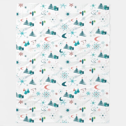 Couverture Polaire Retro Un Noël Go-Go (Devant)