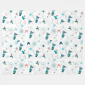 Couverture Polaire Retro Un Noël Go-Go (Devant (Horizontal))