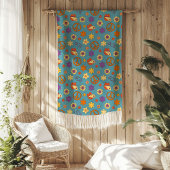 Couverture Polaire Retro Vibes Blanket Pastel Funky 70s Style