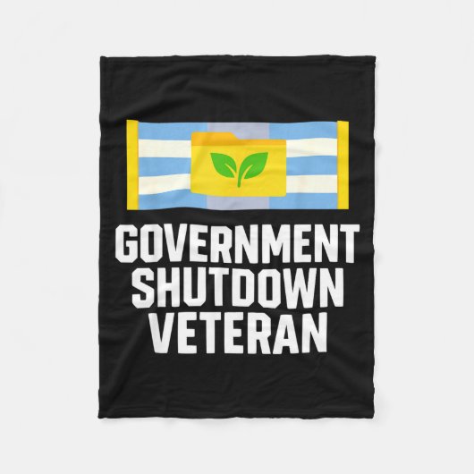 Couverture Polaire Retro Vintage Government Shutdown Veteran  (Devant)
