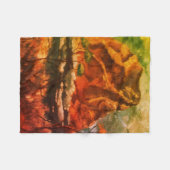 Couverture Polaire Retro Watercolor of Haystack Rock (Devant (Horizontal))