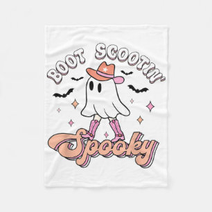 Couverture Polaire Retro Western Halloween Cute Ghost Funny Boot Scoo