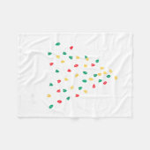 Couverture Polaire Retro Xmas Merry Christmas Tree Lights  (Devant (Horizontal))