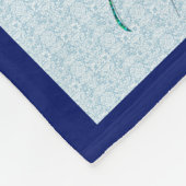 Couverture Polaire Rétros méduses bleu-vert au-dessus d'arrière - (Coin)