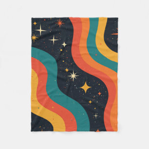 Couverture Polaire Rêve cosmique groovy vintage des années 70 rétro o