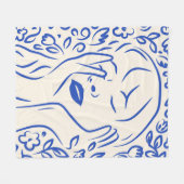 Couverture Polaire Rêve de fleurs douces (Devant (Horizontal))