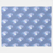 Couverture Polaire Rêve de licorne violette (Devant (Horizontal))
