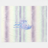 Couverture Polaire Rêve de Parties scintillant de la licorne blanche  (Devant (Horizontal))
