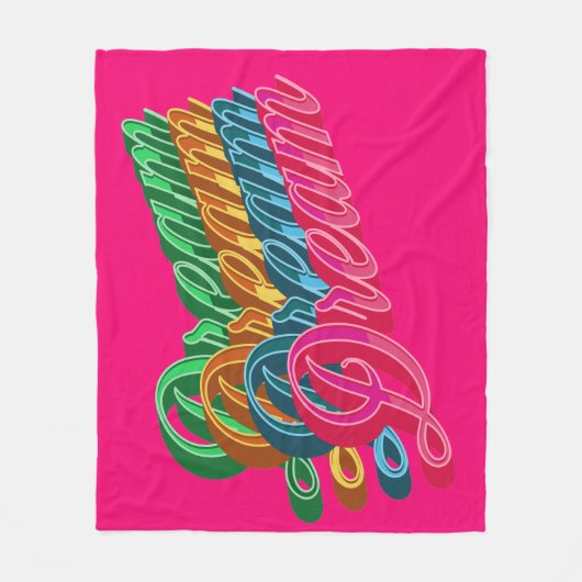 Couverture Polaire Rêve rose (Devant)