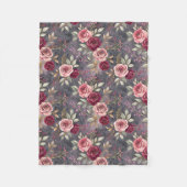 Couverture Polaire Rêve Rose de la Bourgogne et de la chute rose (Devant)