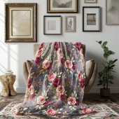 Couverture Polaire Rêve Rose de la Bourgogne et de la chute rose