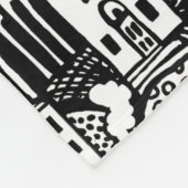 Couverture Polaire Rêve urbain - noir et blanc (Coin)