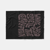 Couverture Polaire Réveillez-Vous Et Sentez L'Art De Mot De Corruptio (Devant (Horizontal))