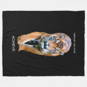 Couverture Polaire Rêver Croire Atteindre Tiger Motivational Citation (Devant (Horizontal))