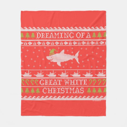 Couverture Polaire Rêver D'Un Grand Chandail Rouge Laide De Requin Bl (Devant)