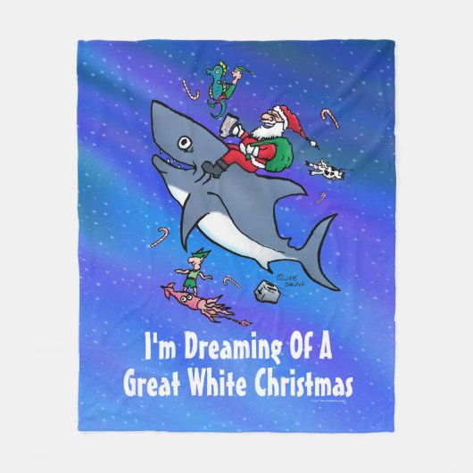 Couverture Polaire Rêver D'Un Grand Noël Blanc (Devant)